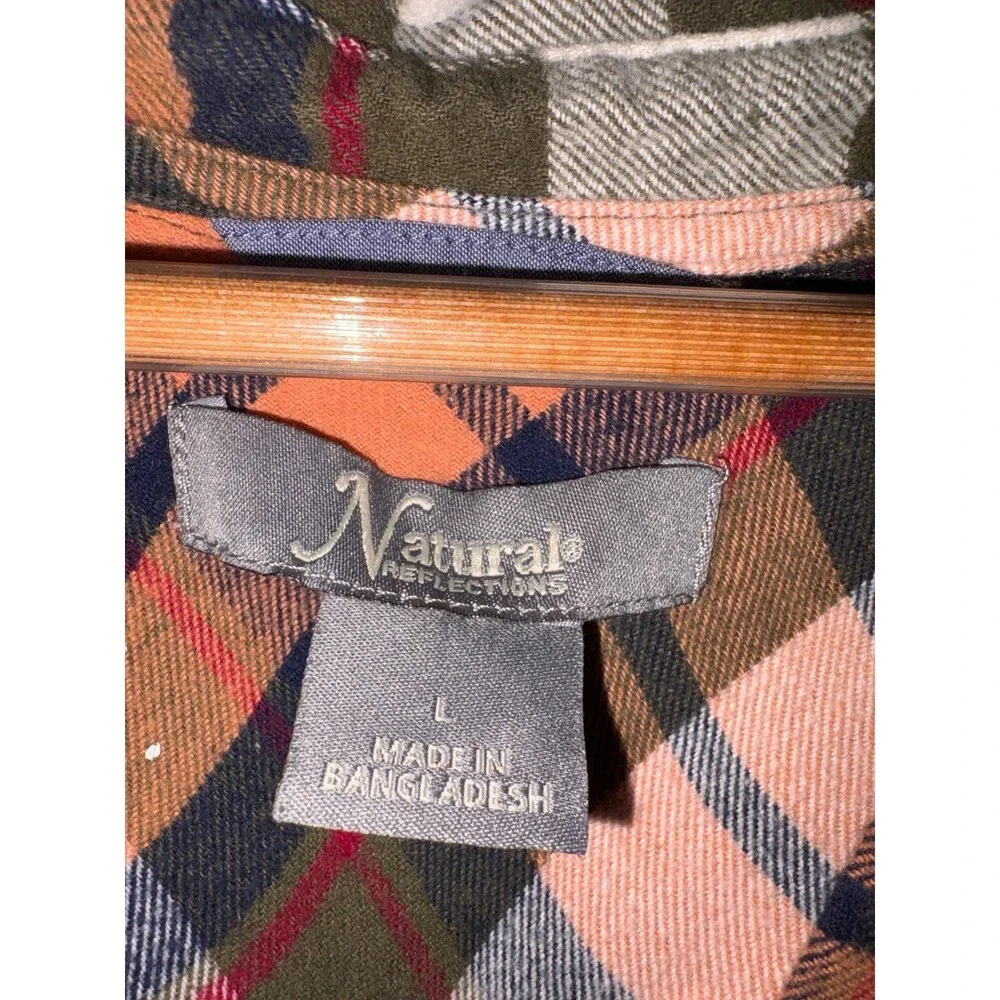 100% Cotton Natural Reflections Flannel - Size Large